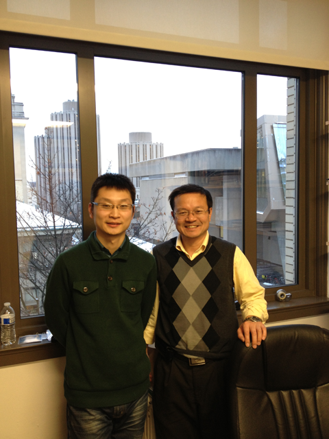 Coauthors of Weyl fermion paper, Bo Liu and Vincent Liu, in Pittsburgh