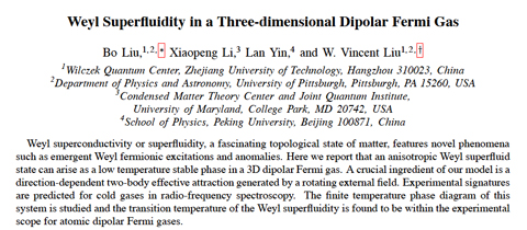 Weyl Fermion paper, accepted by Physical Review Letters